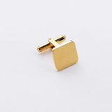 Men's Stainless Steel Square Cufflinks Customizable Logo Tie Clip