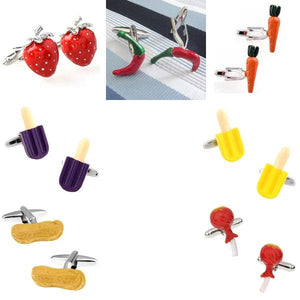 Enamel Foods Cufflink Cuff Link 1 Pair Biggest Promotion