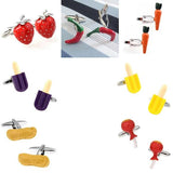 Enamel Foods Cufflink Cuff Link 1 Pair Biggest Promotion