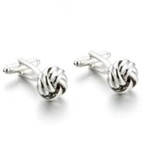 Silver Buttons Cufflinks for Men XK21S055 Formal Dress Shirt Wedding Jewelry
