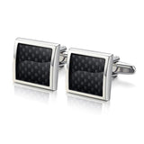 Carbon Fibre Square Cufflinks for Men