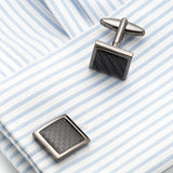 Carbon Fibre Square Cufflinks for Men