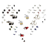 Men's Cufflinks Set - Microphone Camera Handcuffs Bulb Fishing Line