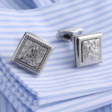 Classic Buddhist Pattern Cufflinks for Men's Business Banquet