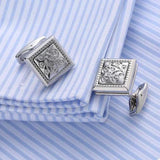 Classic Buddhist Pattern Cufflinks for Men's Business Banquet