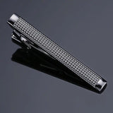 Enamel Men's Wedding Tie Clip, Brushed Smooth Clasp Pin