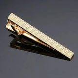 Enamel Men's Wedding Tie Clip, Brushed Smooth Clasp Pin