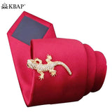 Stainless Steel Lizard Pattern Tie Bar Clip