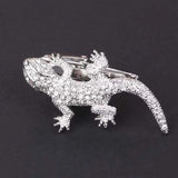 Stainless Steel Lizard Pattern Tie Bar Clip