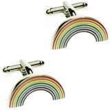Men's Epoxy Cufflinks Enamel Cuff Links Variety Design Rainbow Bowknot