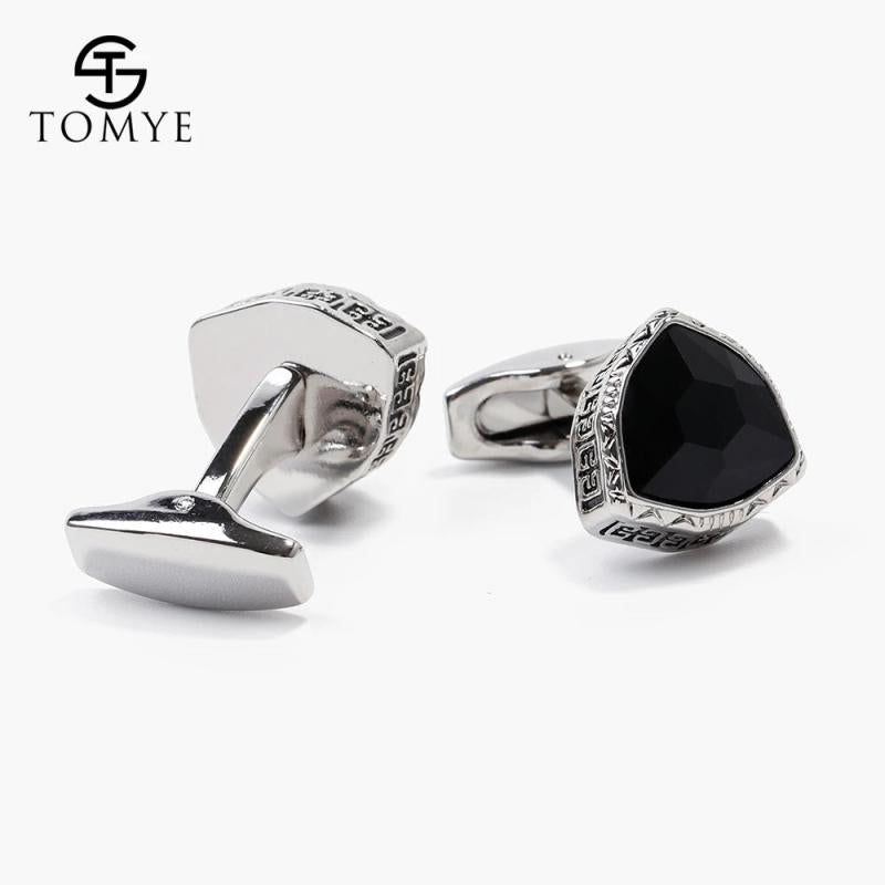 Crystal Triangle Cufflinks XK19S142 Formal Suit Shirt Cuff Links Wedding