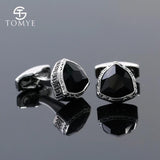 Crystal Triangle Cufflinks XK19S142 Formal Suit Shirt Cuff Links Wedding