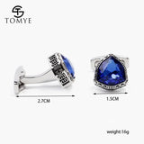 Crystal Triangle Cufflinks XK19S142 Formal Suit Shirt Cuff Links Wedding
