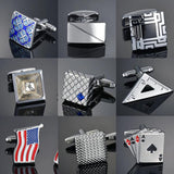 Men's Square Triangle Poker Cufflinks French Shirt Cuffs