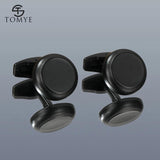 Men's Round Metal Cufflinks XK20S060 for Wedding