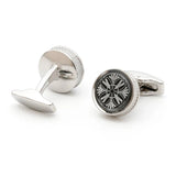 Men's Casual Round Personality Pattern Cufflinks