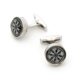 Men's Casual Round Personality Pattern Cufflinks