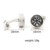 Men's Casual Round Personality Pattern Cufflinks