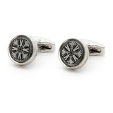 Men's Casual Round Personality Pattern Cufflinks