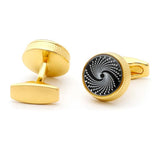 Golden Round Personalized Cufflinks XK22S070
