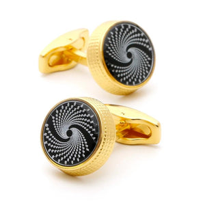 Golden Round Personalized Cufflinks XK22S070