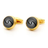 Golden Round Personalized Cufflinks XK22S070