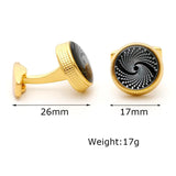 Golden Round Personalized Cufflinks XK22S070