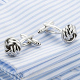 Men Cufflinks Gemelos Button 14MM Knot Cuff links 351