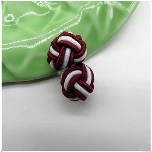Silk Knots Cufflinks Multicolor Elastic Double Rope Ball Cuff Links