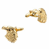 Gold-Plated Eagle Copper Men's Cufflinks for Wedding