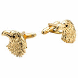 Gold-Plated Eagle Copper Men's Cufflinks for Wedding