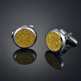 High Classic Cufflinks Sandstone Back Stone Men's