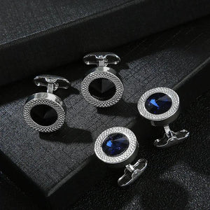 Men Cufflinks Set for Wedding Guests, Collar Fist Button