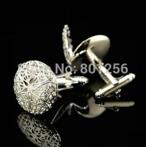 iGame Photo Cuff Links Silver Hollow Brass Frame