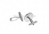 iGame Photo Cuff Links Silver Hollow Brass Frame
