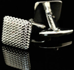 Silver Square Cufflinks Hot Sale Copper Material Wholesale & Retail