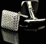 Silver Square Cufflinks Hot Sale Copper Material Wholesale & Retail