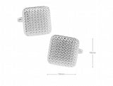 Silver Square Cufflinks Hot Sale Copper Material Wholesale & Retail