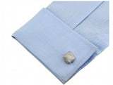 Silver Square Cufflinks Hot Sale Copper Material Wholesale & Retail