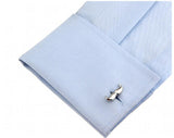 iGame Mustache Cuff Links in Silver - Beard Design
