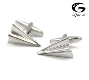 iGame Paper Airplanes Cuff Links Silver Novelty