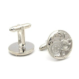 iGame Silver Brass Watch Movement Cufflinks