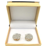 iGame Silver Brass Watch Movement Cufflinks