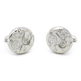 iGame Silver Brass Watch Movement Cufflinks