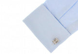 iGame Tank Cuff Links Silver Brass War
