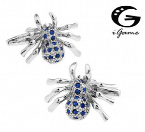iGame Spider Cuff Links Crystal Copper