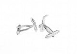 iGame Saxophone Cuff Links Silver Copper Music Instruments