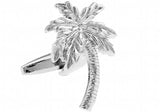 iGame Coconut Tree Cuff Links Silver Brass Material