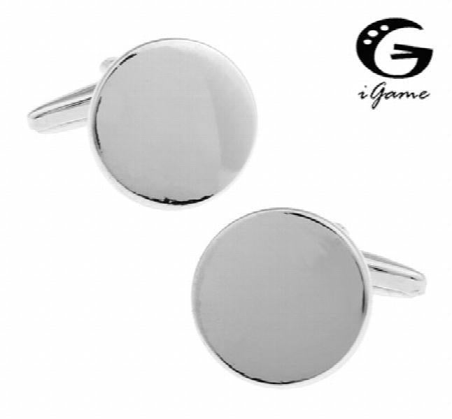 iGame Brass Cufflinks Round Cuff Links