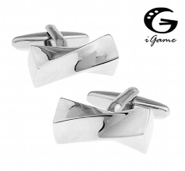 iGame Silver Plane Cuff Links for Men